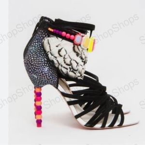 SOPHIA WEBSTER ALESSANDRA FEATHER HEELS 39